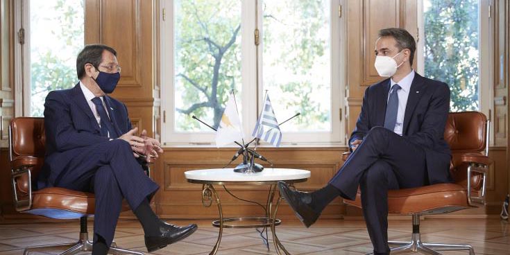 Ενημέρωσε τον Πρόεδρο Αναστασιάδη για τη συζήτησή του με τον Ερντογάν ο Μητσοτάκης 